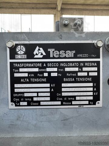 Transformer TESAR Itálie 1600kVA 20/0,4kV