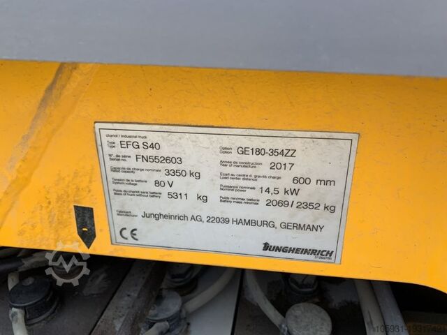 รถโฟล์คลิฟท์ไฟฟ้า 4 ล้อ Jungheinrich EFGS40