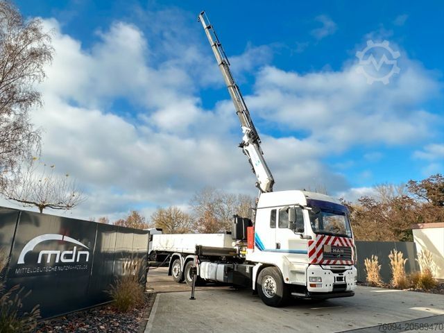 LKW mit Pritsche (offen) MAN TGA 26.400 6x2 Wechselpr. KRAN 25m Seilwinde