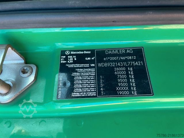 Контейнеровоз з гачком (рол-офф) MERCEDES-BENZ Actros 2641 BB / MP3/ Hyva 20.51 Abroller/ AC