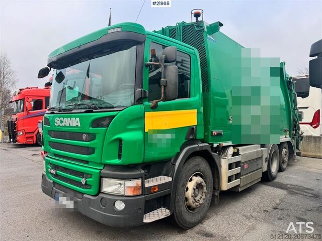 Xe thu gom rác thải Scania P340 6x2 Refuse truck w/ Crane.