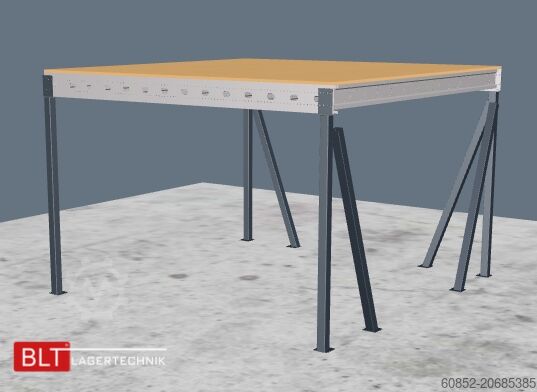  5x5m Lagerbühne , Belastung : 500kg/qm Unterkante: 3m ,ca. 25qm , Systembühne