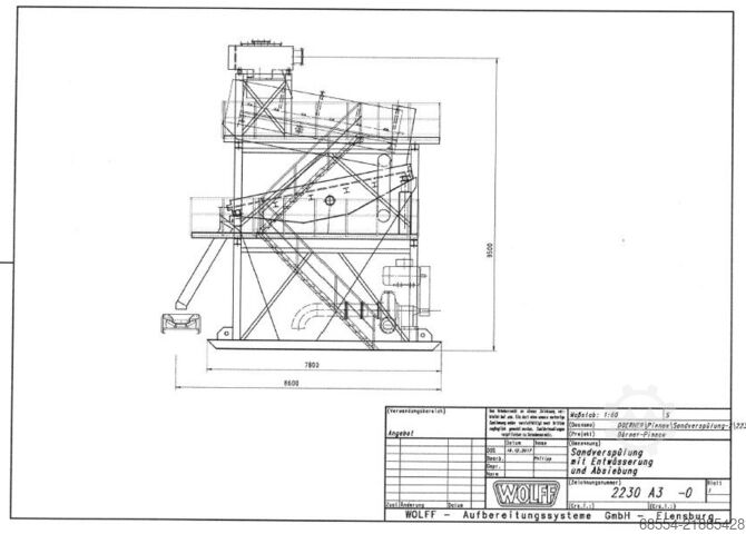 Zandafscheidings-/spoelinstallatie Wolff Aufbereitungssysteme V24/60/I KR