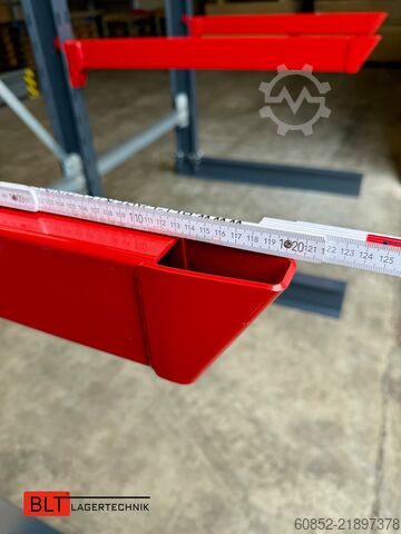 Fribärande ställ, kraftigt ställ för långt gods ca. 4 lfm. Kragarmregal H: 400cm ,Fuß +3 650 kg Belastung pro Arm , Langgutregal