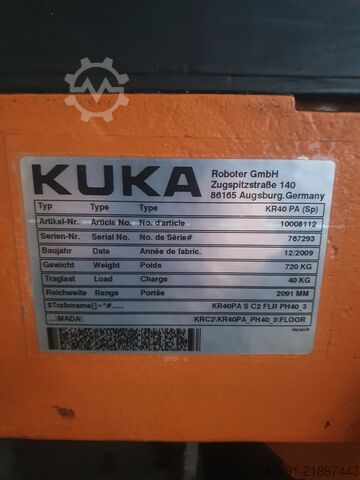 औद्योगिक रोबोट KUKA KR40PA KRC2ed05