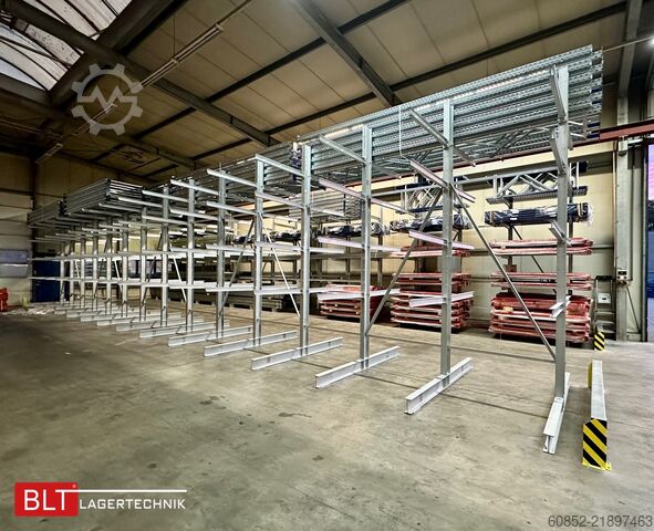 कैंटिलीवर रैक ca. 18,45 lfm Kragarmregal Doppelseitig H:400 cm 500 Kg/Arm