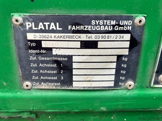 Open trailer  Pritschenanhänger TPA 9,5/6,2E Planenanhänger Sc
