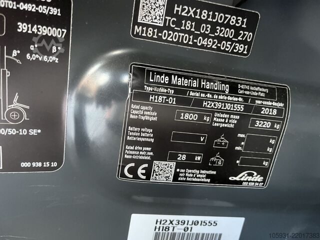 Carrello elevatore GPL Linde H18T-01