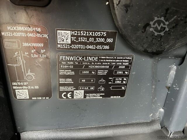 Elektrische vorkheftruck 3 wielen Linde E16H-02