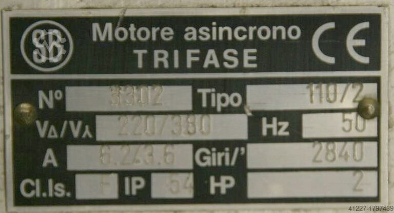 Milling motor for edge processing machines SB 110/2