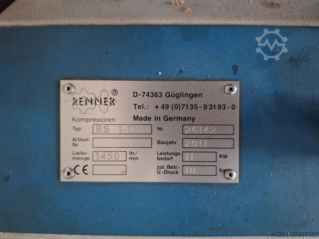 เครื่องอัดอากาศแบบสกรู Renner RS 1-11