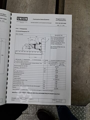 Freza tavoline Union PCR 150 CNC 840 D