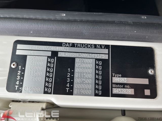 Tristrani prekucnik DAF XF 480 SSC*ALU Kipper*Komplettzug*90m³*231 TKM*