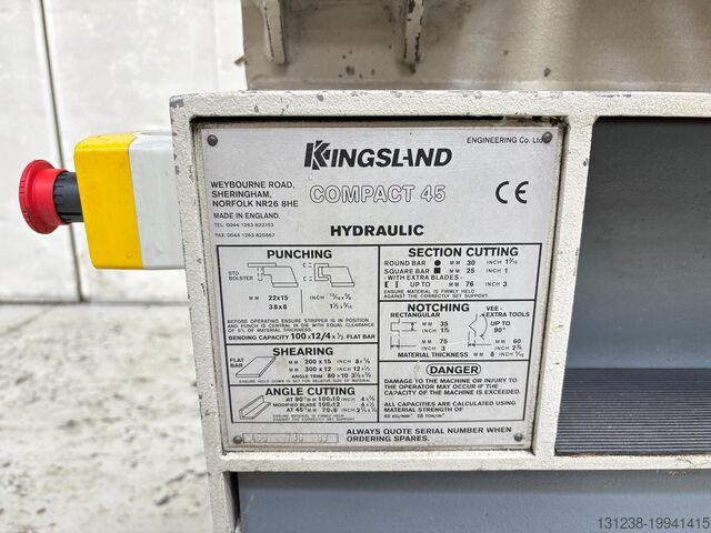 гильотинные ножницы Kingsland COMPACT 45 HYDRAULIC STEEL WORKER