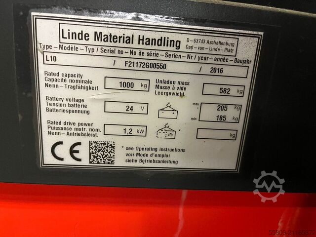 High Lift stacker Linde L10 //