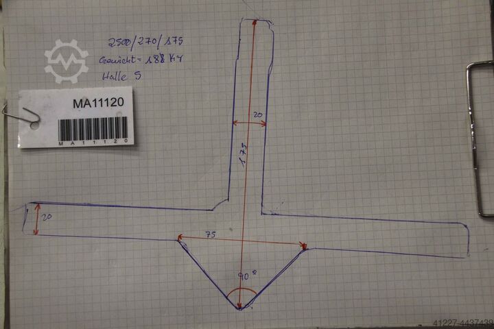 Bending tool 2500 mm unbekannt 2500/270/H175 mm
