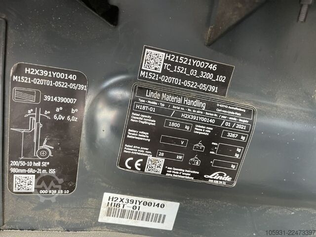 Montacargas de GLP Linde H18T-01