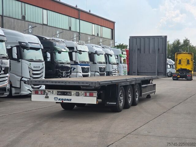 Semirremolque con plataforma de trabajo KRONE SD * PLATEAU * BPW * 2X PALETTENKASTEN *