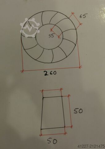Dust extraction blower 0.6 kW Loher Durchmesser 260 mm