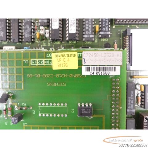 Komponentas Siemens C79458-L2317-A1 Baugruppe SN:C4025192 + C79458-L2320-A1