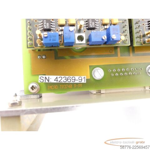Komponent Siemens Control Board Differential IMCAD T93740 9-99 Platine SN 42369-91