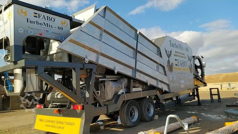 Mobile Betonmischanlage FABO Mobile Concrete Batching Plant 60 m3/h Mobile Concrete Batching Plant