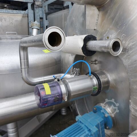1100 liter heat-/coolable pressure tank, Aisi 316 with magnetic agitator Diessel 9212