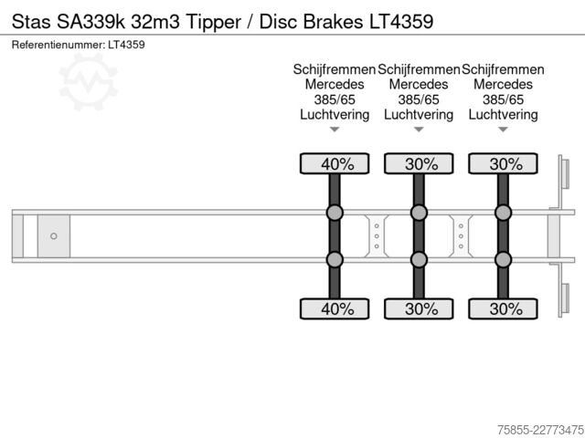 Kipper Stas SA339k 32m3 Tipper / Disc Brakes
