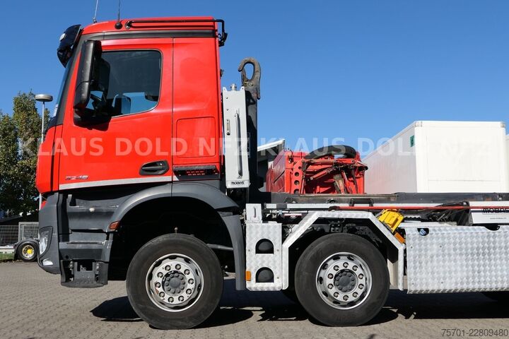 Roll-off tipper truck MERCEDES-BENZ Arocs 3248 Abrollkipper mobas Retarder 8x4 Euro6