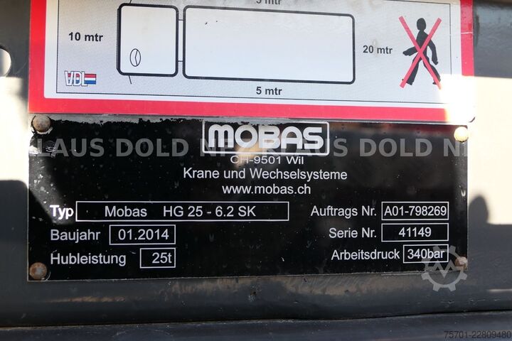 Roll-off tipper truck MERCEDES-BENZ Arocs 3248 Abrollkipper mobas Retarder 8x4 Euro6