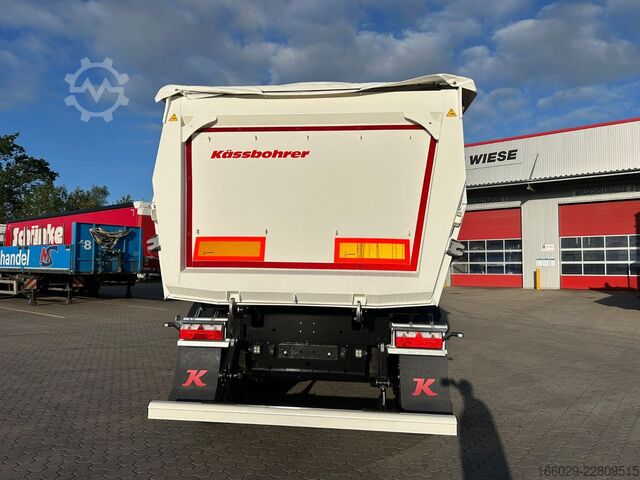 덤프 세미 트레일러 KÄSSBOHRER SKS.Y 27m³ Stahlmulde Cramaro elektr. Verdeck