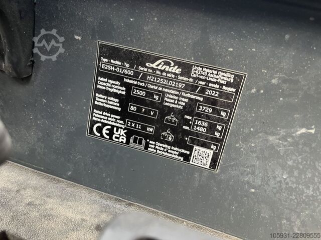 전동 4륜 지게차 Linde E25H-01