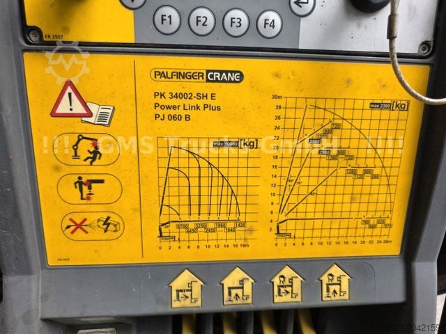 平板卡车带帆布篷布 MAN TGS / NUR149km / 31m Palfinger Kran PK 34002+Jib