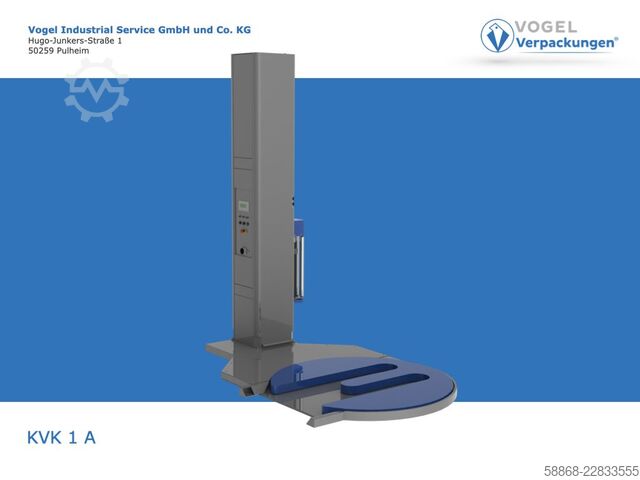 Halbautomatischer Palettenwickler KVK 1A mit Ausschnitt für Hubwagen- elektromagnetischer Bremse