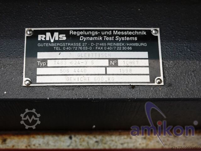 Stanowisko do badań drgań/wibracji RMS SWR 900 SW 3709 u. TGD 6000