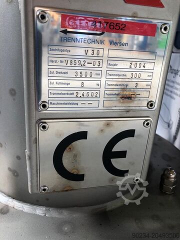 12âł X 6 â GFT TRENNTECHNIK HASTELLOY BASKET CENTRIFUGE GFT TRENNTECHNIK V30