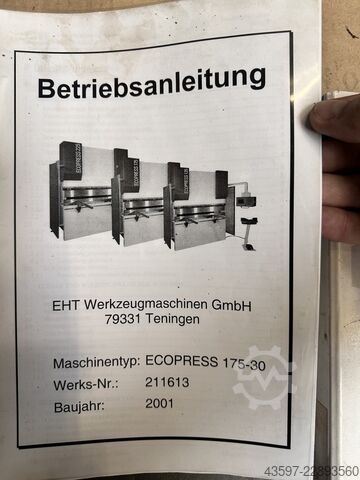Särmäyspuristin EHT Ecopress 175-30