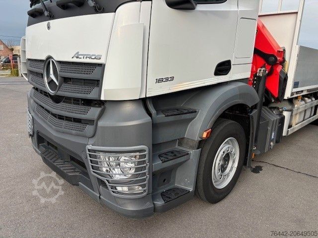 Kuorma-autoon asennettu nosturi MERCEDES-BENZ AROCS 1833L-PALFINGER PK14501 KRAN/FUNK/PRITSCHE