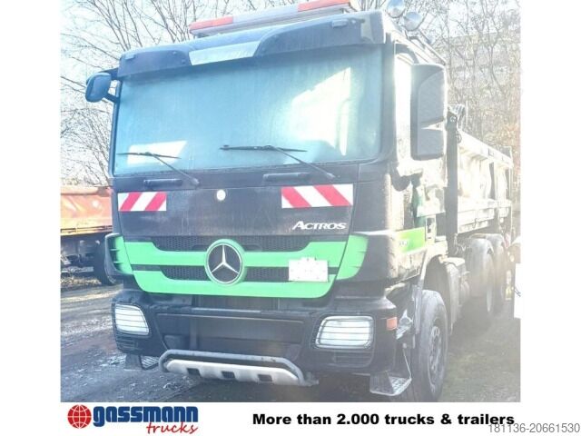 Tipper truck Mercedes-Benz Actros 3341 K 6x4, Bormatik links, Heckkran Penz