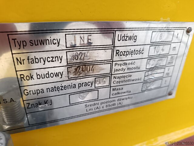 Cầu trục H:9m, khẩu độ:10,4m GZUT/SWF LNE 8t