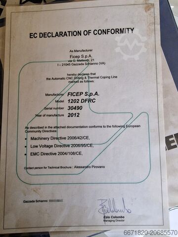 Plamenski rezalni stroj FICEP DFRC 1202