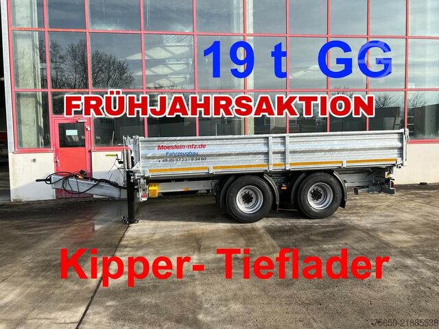 Kippanhänger Möslein TTD 19 B  19 t Tandemkipper- Tieflader, Breitbereifung