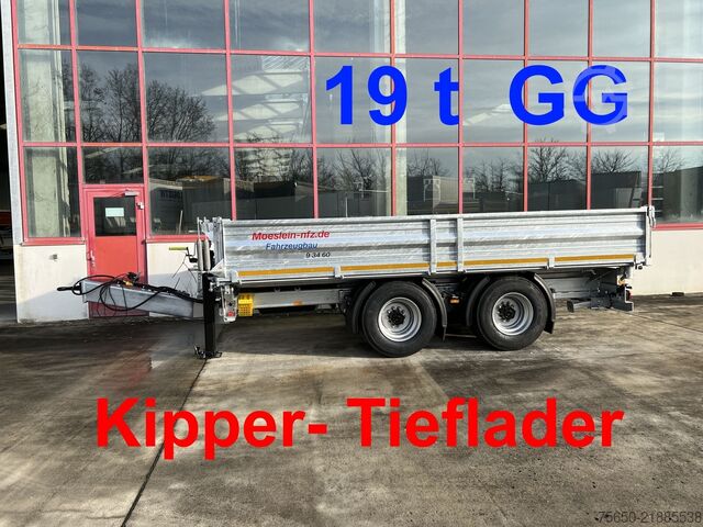 Kippanhänger Möslein TTD 19 B  19 t Tandemkipper- Tieflader, Breitbereifung