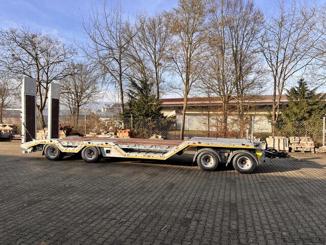 Tieflader Anhänger Möslein T 4 VB H1 R  neuer 4 Achs Tieflader + Radmulden