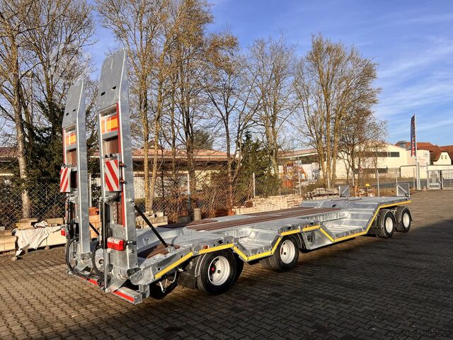 Tieflader Anhänger Möslein T 4 VB H1 R  neuer 4 Achs Tieflader + Radmulden