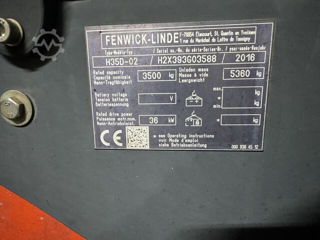 Linde H35D-02 Triplo 535 свободный подъём / боковое смещение / 4-я функция / VW дизель 2016 LINDE H35D-02 Triplo 535 Freelift / Sideshift / 4e Functie VW Diesel 2016