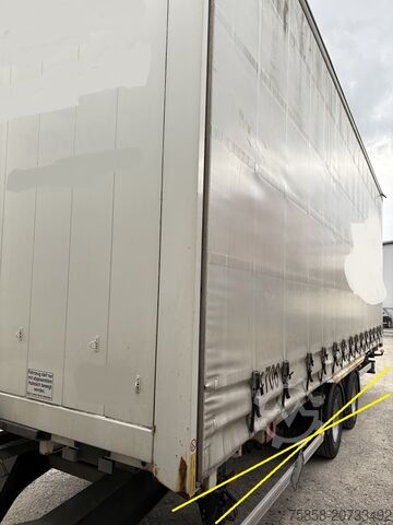 ボディをプラットフォームとターポリンに交換 Krone Jumbo 7,82m 3m hoch Hubdach + Edscha