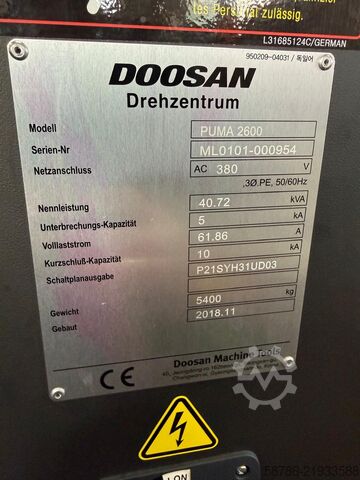 CNC-drejebænk DOOSAN Puma 2600