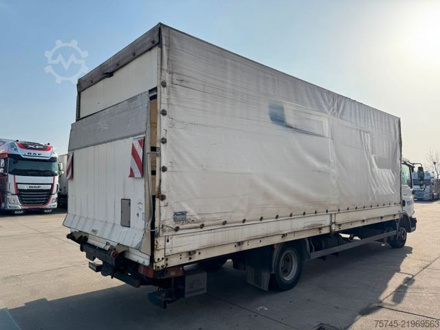 फ्लैटबेड ट्रक टार्प के साथ MAN TGL 12.180 * MOTORSCHADEN * EURO 5 * LBW * 7 M L