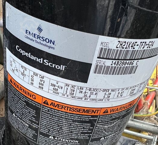  EMERSON COPELAND SCROLL ZH21K4E TFD-524 / ZH30K4E TFD-524